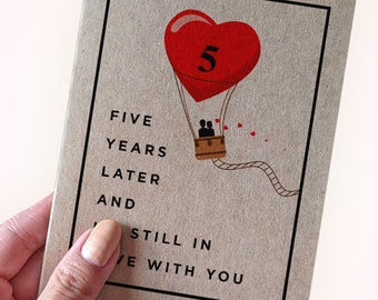 Personalized Anniversary Card - X Years Later and I'm Still In Love With You - Wedding Anniversary Card for Husband Or Wife