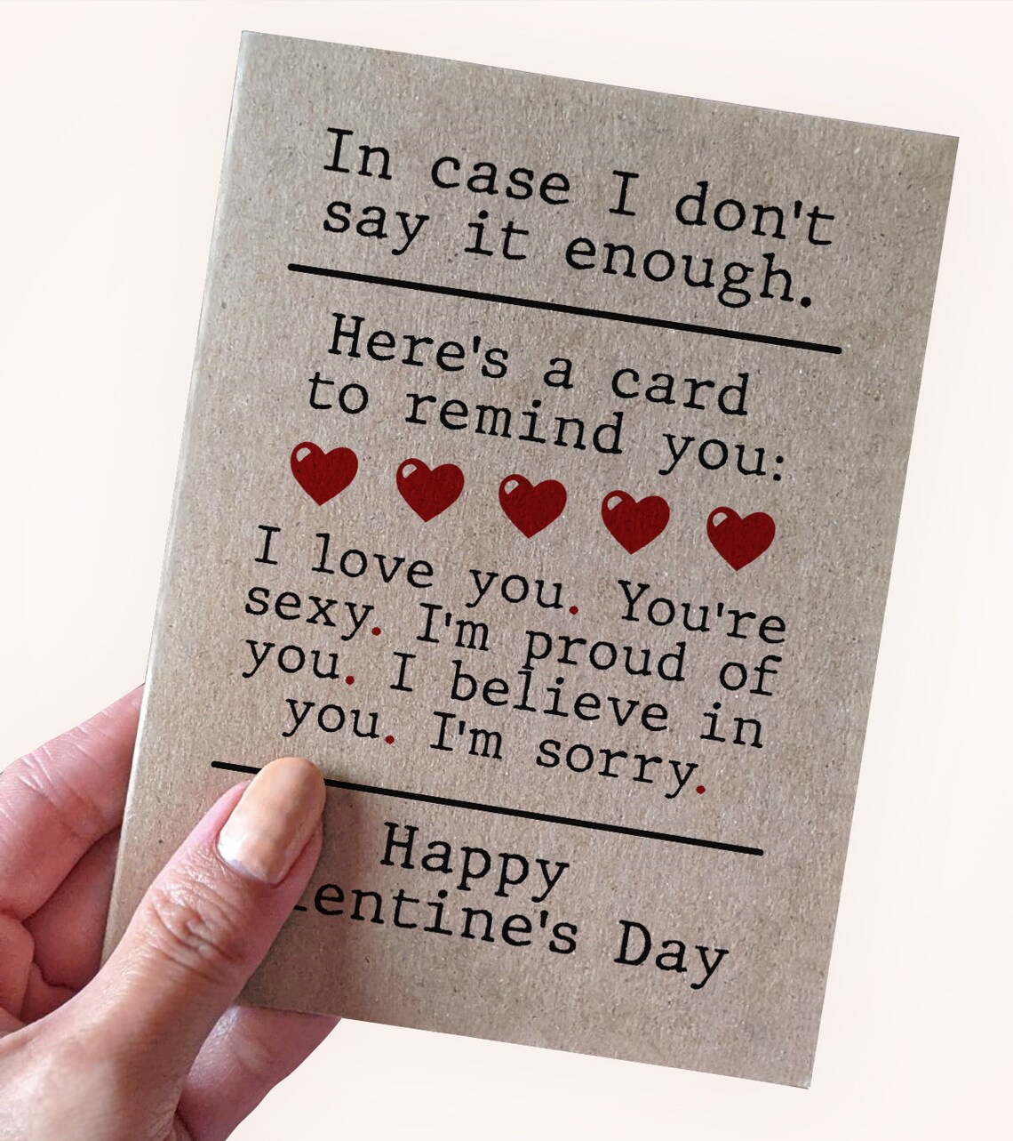 All the Things to Say Valentine's Card - Sweet Valentine's Day Card ...