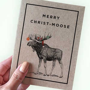 Carte de Noël orignal - joyeux Christ-orignal - carte de Noël amusante pour la famille - jolie carte de vœux pour amis