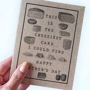 Carte de fête des pères au fromage pour papa, cadeau drôle de fête des pères pour papa, c'est la carte la plus fromage que j'ai pu trouver, carte de voeux kraft de haute qualité