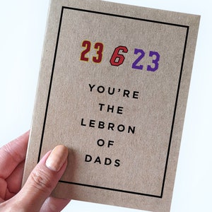 Carte de basket-ball Lebron pour la fête des pères - Vous êtes les papas Lebron - Carte pour papa fan de basket-ball - Carte de basket-ball pour la fête des pères pour mari