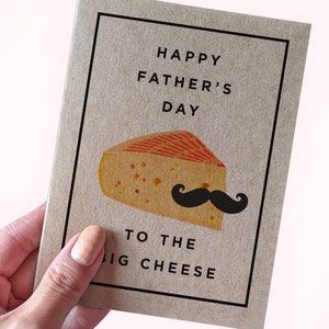 Fathers Day Card To The Big Cheese For Dad, Cute Father's Day Card From Children, Cheesy Father's Day To The Big Cheese Card For Husband