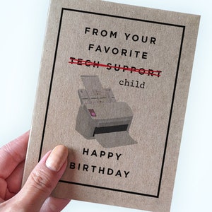 Carte d'anniversaire de l'assistance technique pour l'anniversaire des parents, de votre assistance technique préférée, carte d'anniversaire amusante pour maman, grand-mère amusante de l'assistance technique