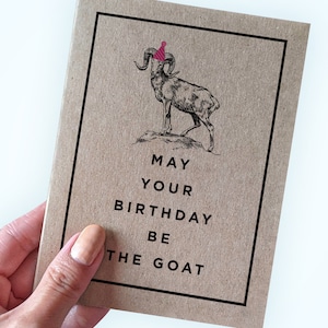 Carte d'anniversaire de chèvre - que votre anniversaire soit la carte d'anniversaire de chèvre - la plus grande de tous les temps - carte d'anniversaire pour un ami - carte pour mari