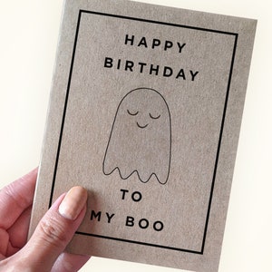 To My Boo Birthday Card - Happy Birthday to My Boo - Cute Birthday Card for Husband - Birthday Card for Boyfriend - Birthday Card for Other