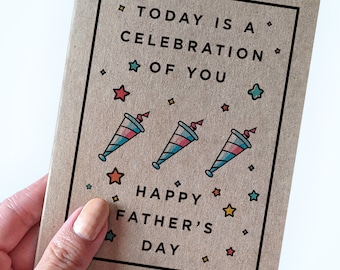 Celebration Fathers Day Card - Today is A Celebration of You - Happy Fathers Day - Card From Wife - 2026 Fathers Day Card - Card For Dad