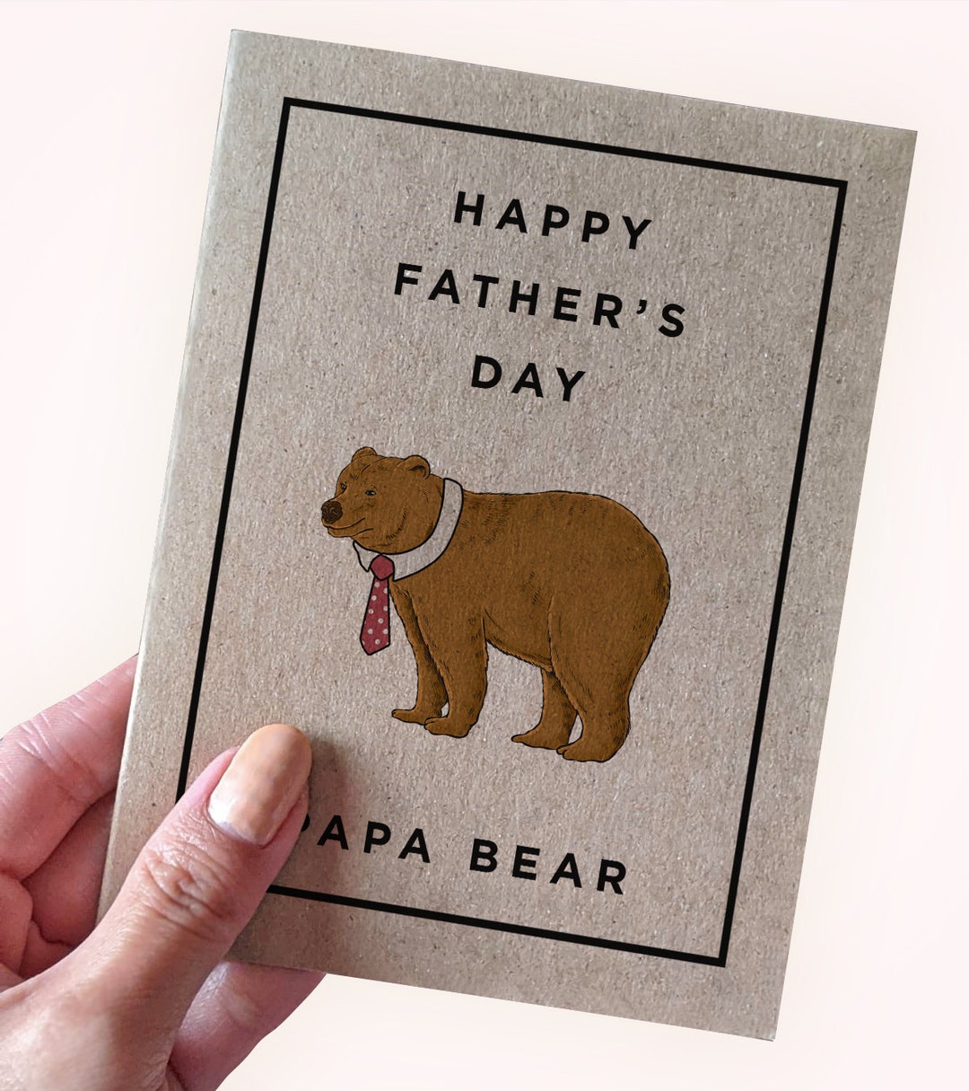 Bear Father's Day Card - Happy Father's Day Papa Bear - Card From Wife ...