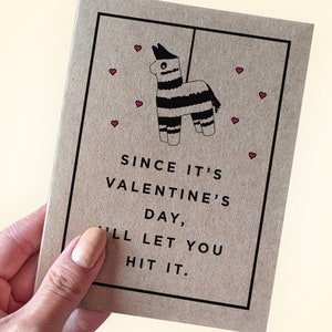 Pinata Saint-Valentin pour mari ou femme - Puisque c'est la Saint-Valentin, je vous laisse frapper - Blague carte de Saint-Valentin pour petit ami ou petite amie