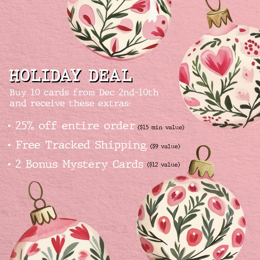 Cat Holiday Greeting Card - Meowy Christmas Pun Christmas Cards - Pun ...