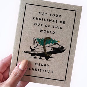 Que votre Noël soit extraordinaire - carte de Noël de la navette spatiale - joyeux Noël - carte pour famille - carte pour amis - fabriqué au Canada