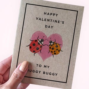 Huggy Buggy Valentine's Card For Husband, To My Huggy Buggy Fun Valentines Day Card For Boyfriend,  Cute Valentine's Day Card For Girlfriend