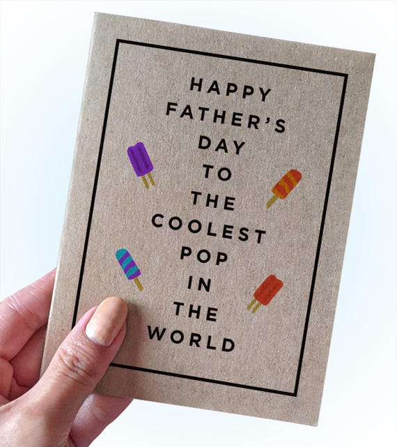 Coolest Pop Father's Day Card, Happy Father's Day To The Coolest Pop In The World, Pun Father's Day Card, Funny Father's Day Cards 2025