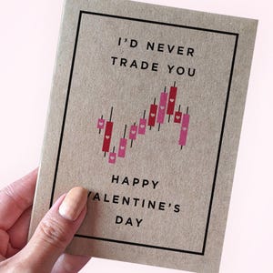 Carte de Saint-Valentin - Je ne t'échangerais jamais - Joyeuse Saint-Valentin - Crypto carte de la Saint-Valentin - Day Traders - Finance d'actions