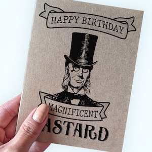 Carte d'anniversaire magnifique bâtard - joyeux anniversaire toi magnifique bâtard - carte d'anniversaire drôle pour lui - carte d'anniversaire pour ami