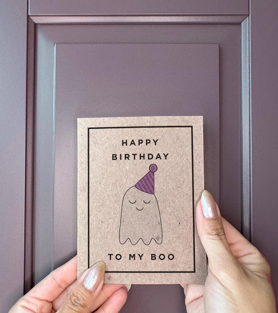 Boo Birthday Card- Birthday Card for Wives - Birthday Card for Girlfriend - Birthday Card for Husband - Cute Birthday Card 2025