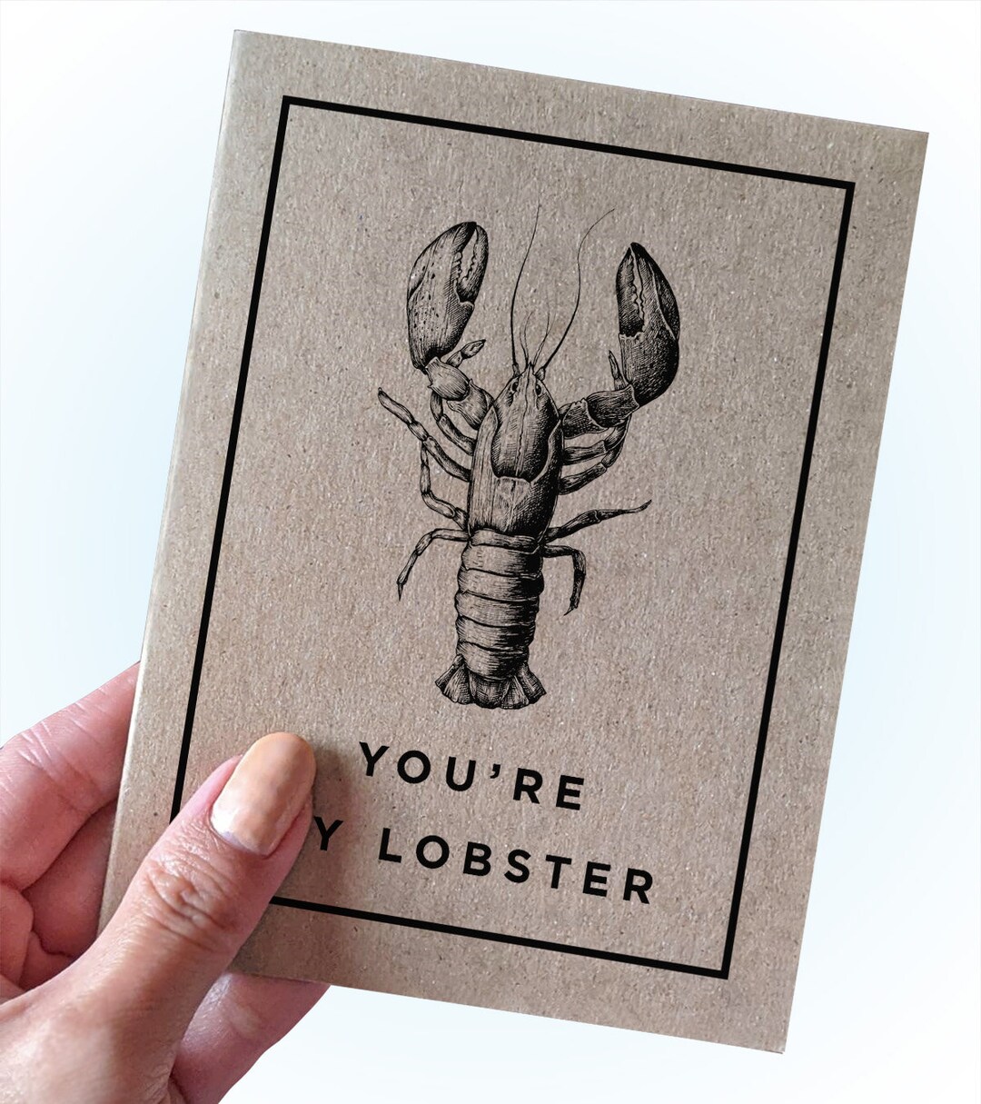 Lobster Pun Anniversary Card You're My Lobster Cute Etsy