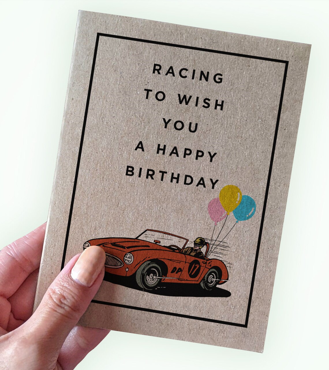 Racing Fan Birthday Card - Racing to Wish You A Happy Birthday - Race ...