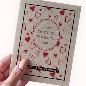 J'aime pouvoir t'appeler bébé - joyeux anniversaire - jolie carte d'anniversaire - carte pour femme carte pour petit ami - carte pour mari