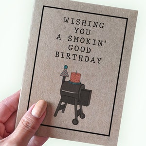 Je vous souhaite un bon anniversaire - carte d'anniversaire pour fan de barbecue - carte pour ami - anniversaire barbecue - carte d'anniversaire pour cadeau barbecue Traeger