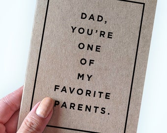 Funny Father&#39;s Day Card from Favorite Child - Father&#39;s Day Gift From Favorite Child For Dad - Card for Dad from Fav Child