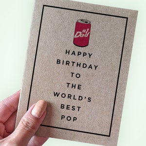 Carte d'anniversaire pour papa - Joyeux anniversaire au meilleur chanteur du monde - Carte d'anniversaire pour papa ou père - Carte de voeux A2 - Carte kraft recyclée