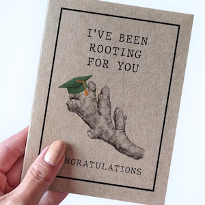 Carte de remise des diplômes calembour au gingembre que je suis pour vous carte pour naturopathe, carte de diplômé en naturopathie pour ami, carte de remise de diplôme en phytothérapie