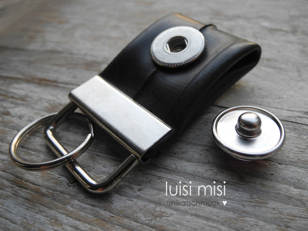Fastener Keychain Recycling Bicycle Inner Tube Keychain + Frog Snap Fastener, Frog ...