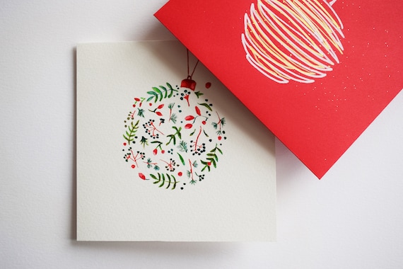 Little Red Car Christmas Greeting Card - The Painted Pen