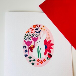 Carte de voeux de Joyeuses Pâques | Jolie illustration de Pâques dessinée à la main | Conception unique