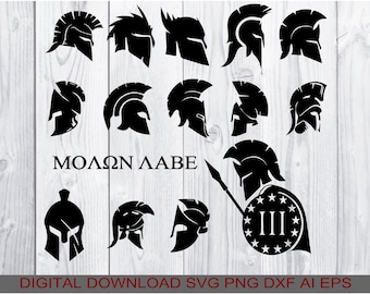 Spartan pack digital download -  svg, png, ai, eps and dxf file types - Can be used for decals, printing, t-shirts, CNC and more