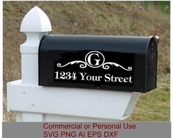 Mail Box Monogram, svg, Download svg png ai eps dxf, compatible all Cutters, Printers, CNC Routers using any of the listed file types