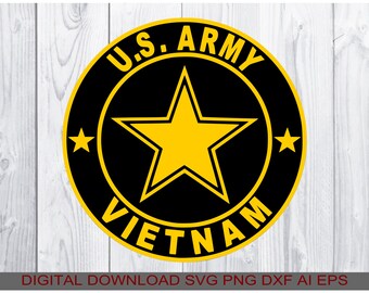 Army Vietnam svg, Digital download svg png ai eps dxf, compatible all Cutters, Printers, CNC Routers using any of the listed file types