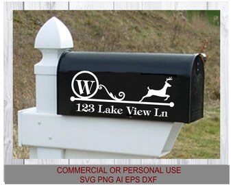Mail Box Monogram, Deer svg, Download svg png ai eps dxf, compatible all Cutters, Printers, CNC Routers using any of the listed file types