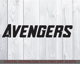 Avengers font - letters and numbers - digital download file
