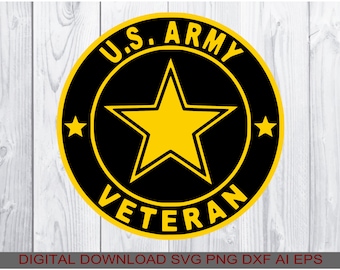Army Veteran svg, Digital download svg png ai eps dxf, compatible all Cutters, Printers, CNC Routers using any of the listed file types
