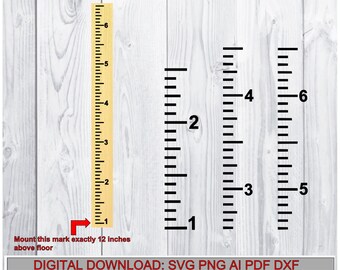 Growth Chart SVG, Chart Decal SVG Download, compatible all Cutters, Printers, CNC Routers, Lasers, that use any of the listed file types