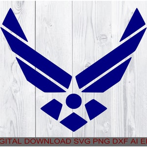 Air Force Wing svg, Digital download svg png ai eps dxf, compatible all Cutters, Printers, CNC Routers using any of the listed file types