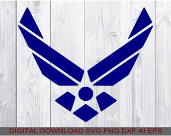 Air Force Wing svg, Digital download svg png ai eps dxf, compatible all Cutters, Printers, CNC Routers using any of the listed file types