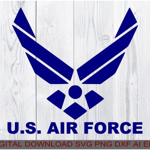 Air Force Wing svg, Digital download svg png ai eps dxf, compatible all Cutters, Printers, CNC Routers using any of the listed file types