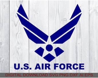 Air Force Wing svg, Digital download svg png ai eps dxf, compatible all Cutters, Printers, CNC Routers using any of the listed file types