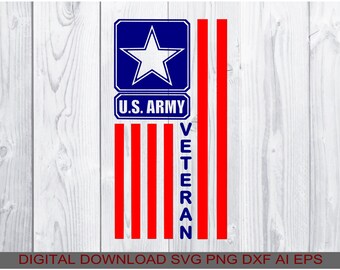Army Veteran Flag svg, Digital download svg png ai eps dxf, compatible all Cutters, Printers, CNC Routers using any of the listed file types