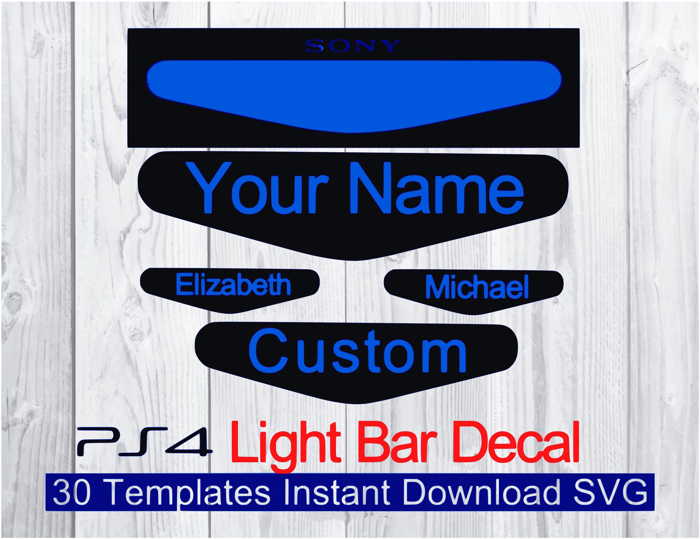 Buy PS-4 Controller Light Bar Decal SVG Download Compatible All Online in  India - Etsy