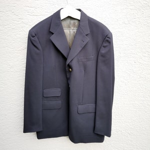 Vintage  Brooksfield Wool Blazer – Navy Blue Sport Coat ,Men&#39;s Size 52