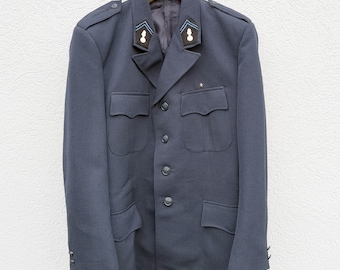 1970s Swiss Uniform Jacket Minimalist Military Workwear Chore Coat