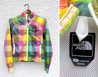 Vintage the North Face Small Waterproof Shell Jacket With Rainbow