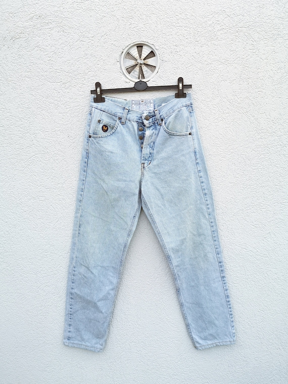 90s Avirex Boyfriend Jeans in Stone Washed Denim Made in Italy
