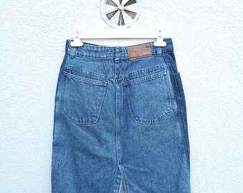 ヴィンテージ マリテ＆フランソワ・ジルボー デニムスカート：ストーン