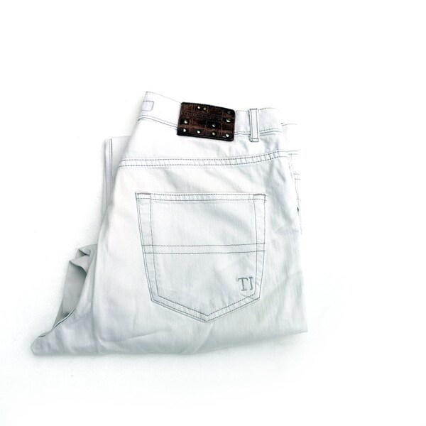 Trussardi Jeans White Cotton Men Jeans