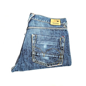 Vintage GURU  Jeans - Slim Fit ,Button Fly ,Straight leg, Mid Rise Denim Trousers