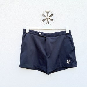 Vintage 90s Sergio Tacchini Tennis Shorts - Navy Blue, Made in Italy